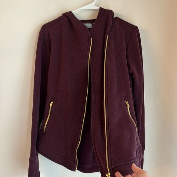 Athleta Women’s Easy Cozy Karma Jacket Cassis SIZE Medium #158372 maroon EUC! - Picture 9 of 12